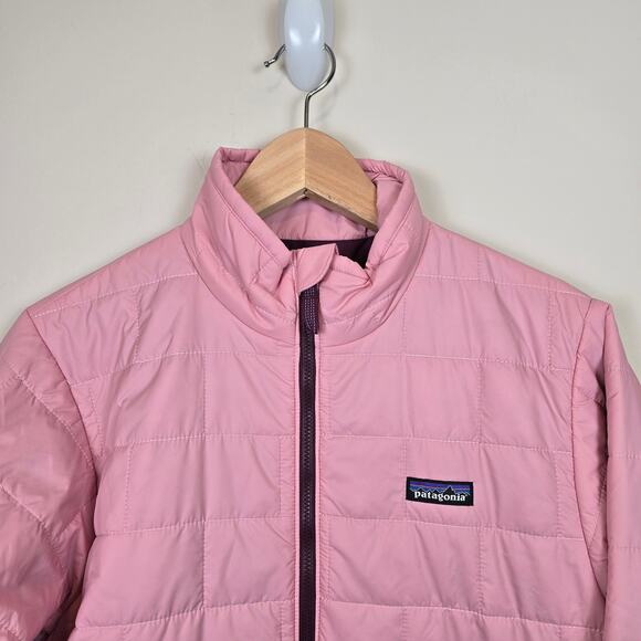 NWT Patagonia Kids Nano Puff Brick Quilt Jacket Size XL/14 Planet Pink 68001 - Picture 2 of 4